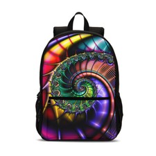 Abstract Cartoon Cartoon Backpack Print Cute for Boys Girls School Travel 18.5in