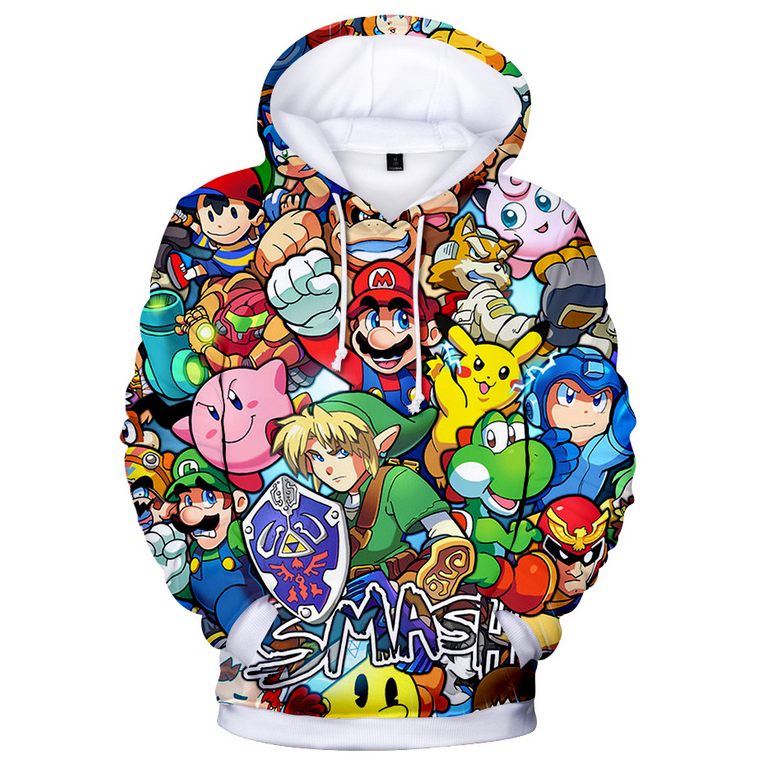 Clothing Super Smash Bros Ultimate Hoodie Boys Hoodies Size 10 12