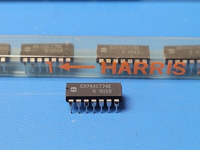 (5 PCS) CD74ACT74E HARRIS Flip Flop D-Type Pos-Edge Push-Pull 2-Element DIP14