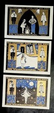 1921 Germany HEMDINGEN 25 50 75 Phennig Banknote / Notgeld GOLD PAINT