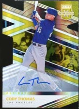Cody Thomas RC 2020 Elite Extra Edition Signature Aspirations Die Cut Gold #109 