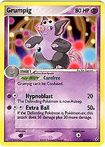 Pokemon EX Deoxys  32/107 Uncommon Card - Grumpig