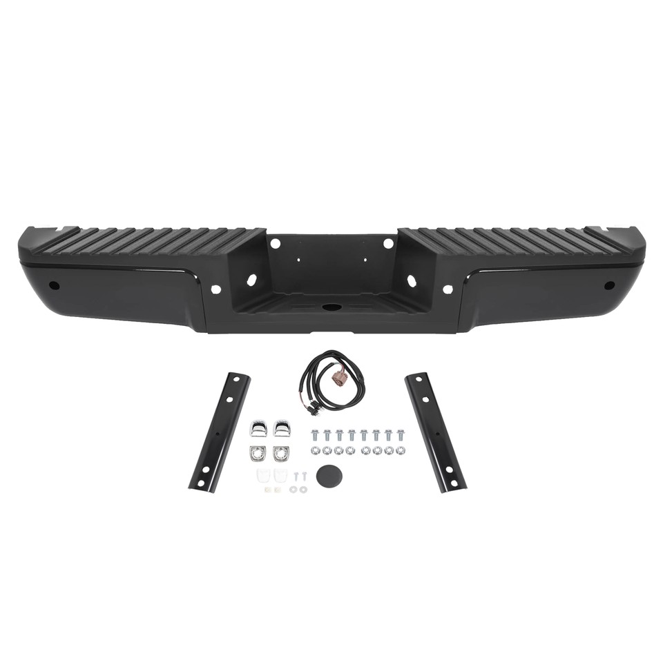 Chrome Rear Step Bumper w/Sensor Hole For 2008-16 Ford F250 F350 F450 Super Duty