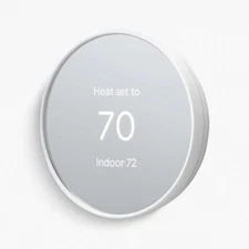 New In Box- Google Nest Smart Thermostat, Snow - GA01334-US - Open