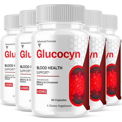 (5 Pack) Glucocyn Glycogen Pills, Glucocyn Advanced Support (300 Capsules)