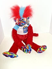 24" Mohawk Monkey Rainbows Make Me Smile Plush