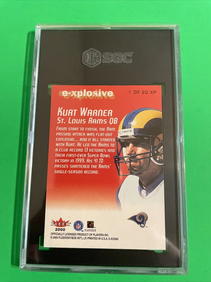 Fleer E-X 2000 Kurt Warner E-Xplosive St. Louis Rams ¡SGC 8,5!! Foto 4 de 4