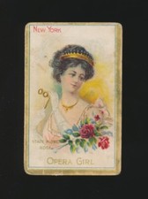 1910 T106 FATIMA Cigarettes STATE GIRL SERIES -NEW YORK (Opera Girl)