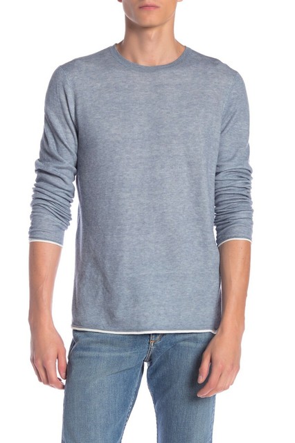 Inkmeso Men's Cotton Long Sleeve T-Shirt - Basic Crew Neck, Regular Fit, 160 GSM Jersey Fabric, 28 Inch Length