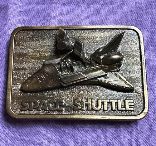 Space Shuttle Metal Belt Buckle NASA Commemorative Vintage Space Program