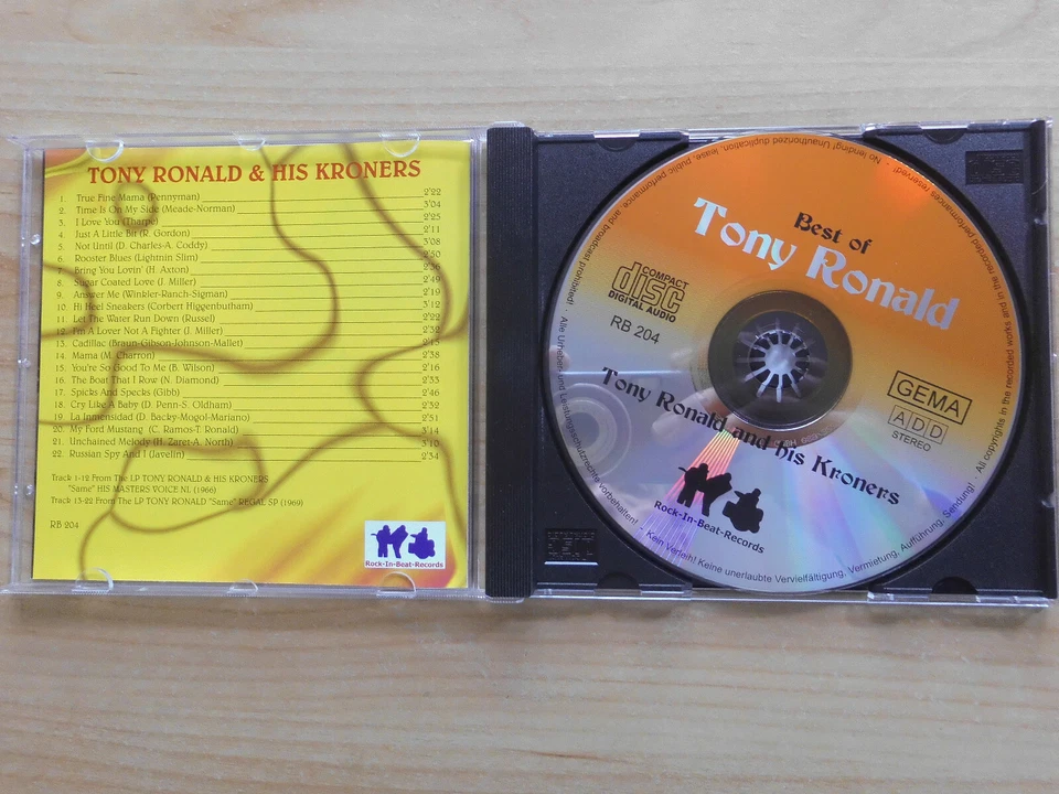 TONY RONALD CD: BEST OF (WIE NEU; D; Rock-In-Beat-Records – RB 204) - Bild 2 von 3