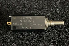 1pc Clarostat 62JA-100KΩ 100K Ohm 10-Turn Wirewound  Precision Potentiometer NOS
