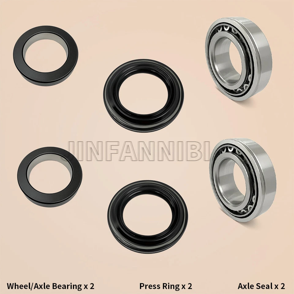 Juego de 2 juegos de cojinetes y sellos de rueda trasera para Dana 44 Jeep Wagoneer Wrangler TJ XJ J10 Foto 4 de 4