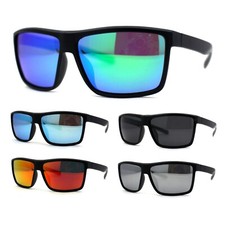 Antiglare Polarized Mens Classic Rectangular Flat Top Plastic Sport Sunglasses