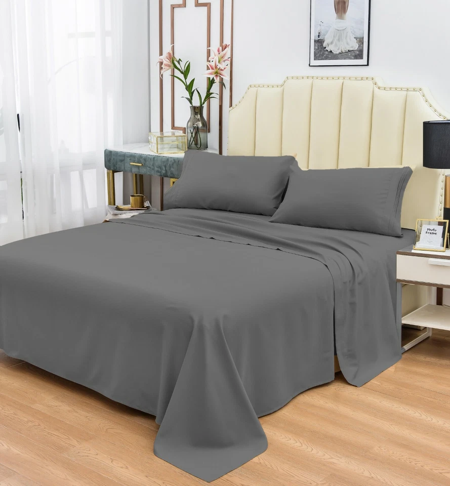 OKAO Home Goods Luxury Bamboo Sheet Set Soft Hypoallergenic Deep Pocket 4 Pc Set - Image 2 of 4
