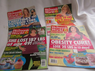 Lot Of 4 Woman's World Magazines July 9th, 16th, 23rd, 30th 2018