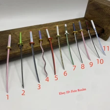 1/12 Demon Slayer Nichirin Sword Weapon Painted Model For 6" Action Figur