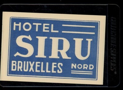 Hotel Siru Bruxelles Nord Luggage Label