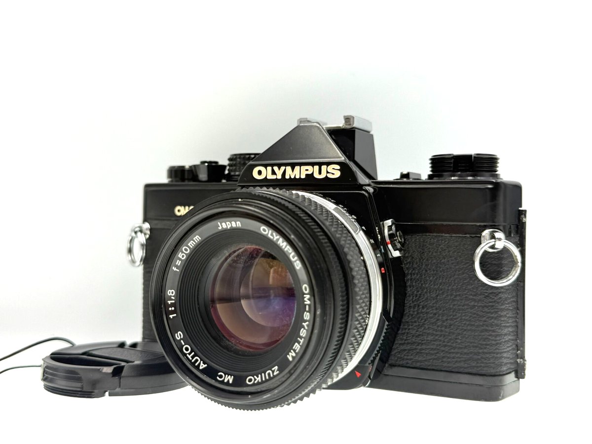 As is Read!* Olympus OM-2 Film Camera Black w/ 50mm F1.8 Lens From