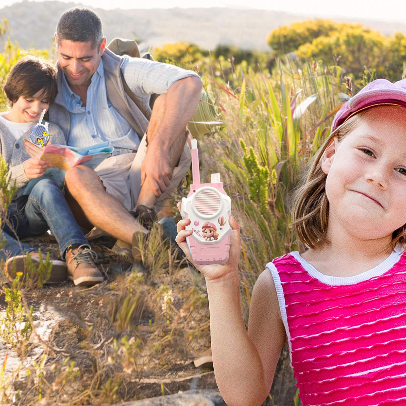 2 Way Radio Toy 2 Pack Hiking Camping Gear Games Toys Rechargeable everyone