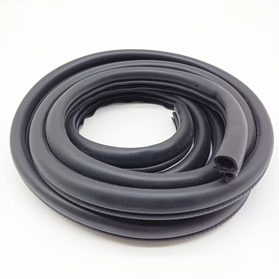 Tira de sello de puerta de coche montada en carrocería EPDM tira de cinturón de acero molduras molduras 4 metros Foto 4 de 4