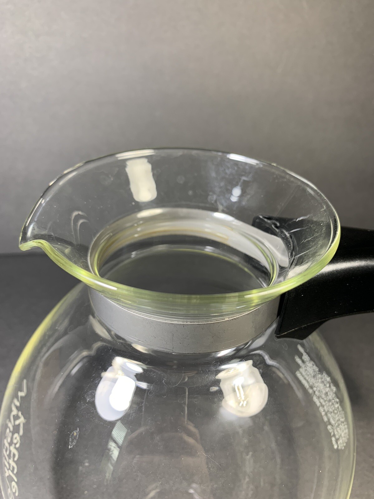 12 Cup Medelco Glass Whistling Kettle Stovetop Tea Coffee Pot, Lid not