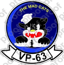 STICKER USN VP 63 MAD CATS