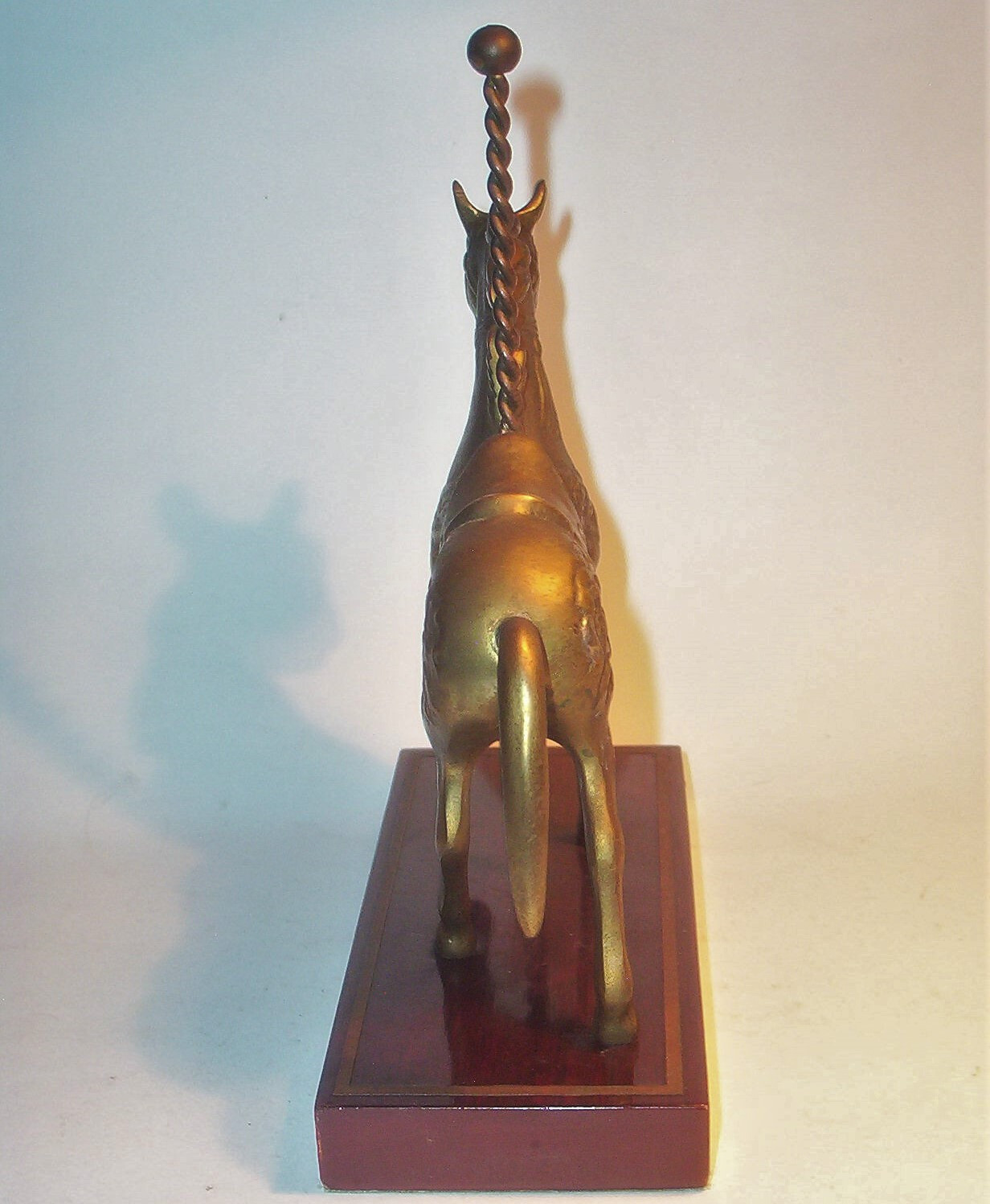 Old CAROUSEL HORSE Hand Crafted Brass Art Sculpture Statue Figurine Vintage VG
