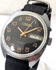 Slava Black Dial Ussr Original Classic Retro Watch