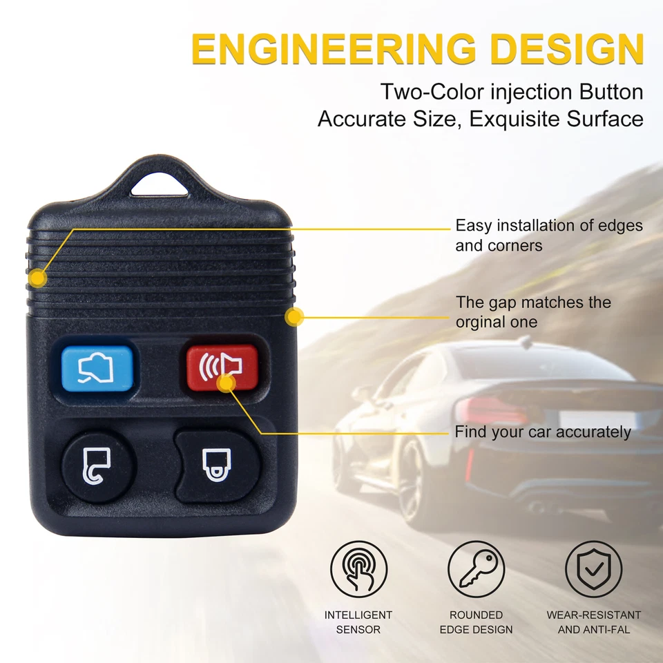 2 适用于 1999 2000 2001 2002 2003 2004 2005 2006 福特野马遥控汽车钥匙链 — 第 4/4 张图片