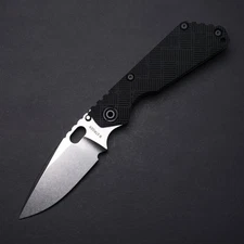 Strider Knives SnG Black Crosshatch G10 - Striderstiped Titanium / S30V Blade