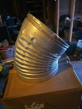 IHP secure vent 8" 45 degree elbow gas fireplace