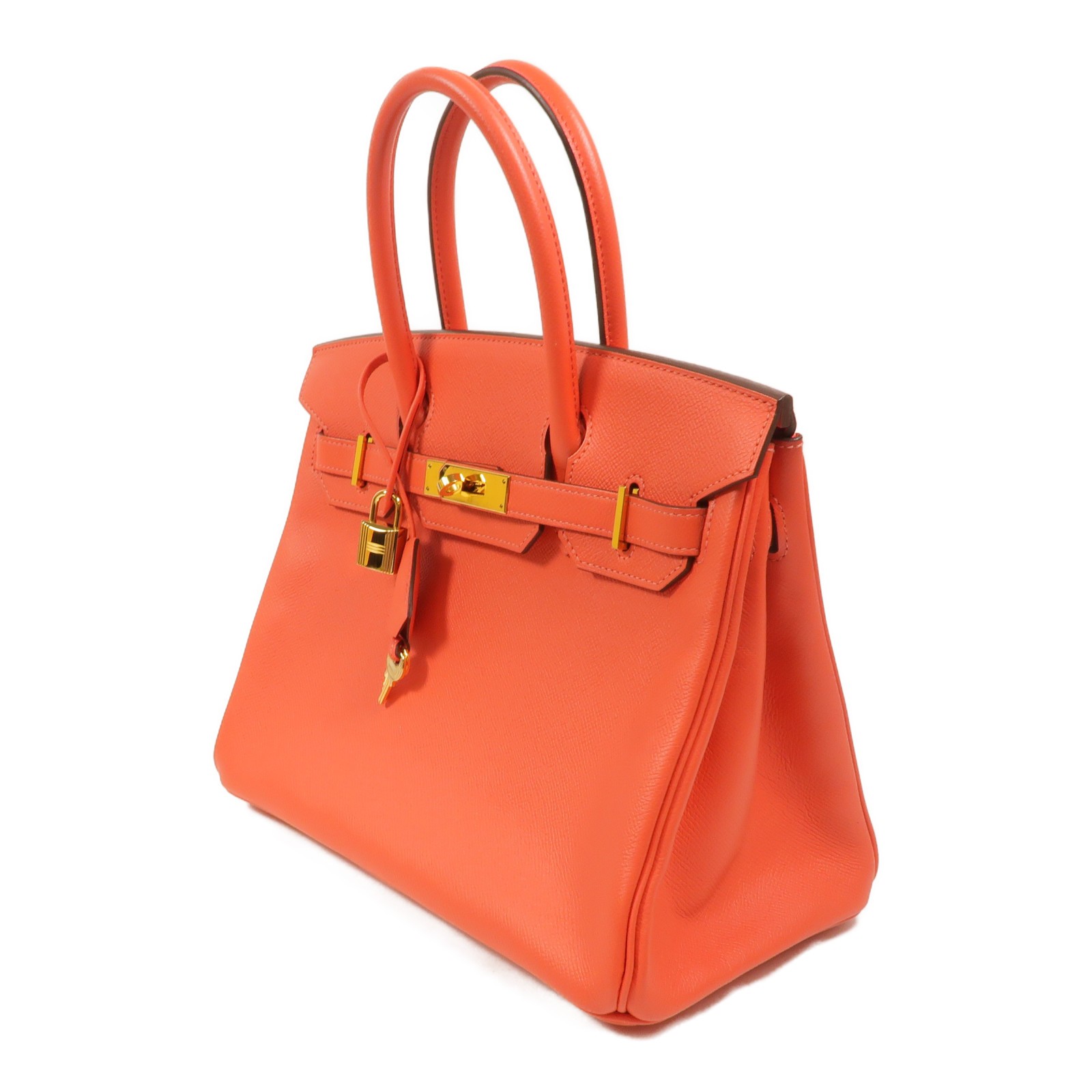 HERMES GHW Birkin 30 Handbag Epsom Leather Rose Jaipur image 3
