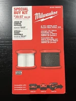 Milwaukee M18/M12 HEPA Wet/Dry Vacuum Filter (2-Pack) 49-90-1900HW
