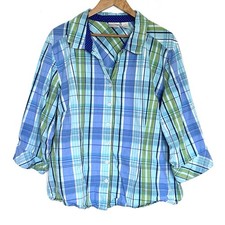 Eri ka Shirt Plus Women s 3X Plaid Cotton But...