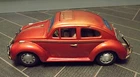 Vintage Large Tin Battery-Operatd VW Saloon (Beetle) wt Sunroof, Bandai Japan AF