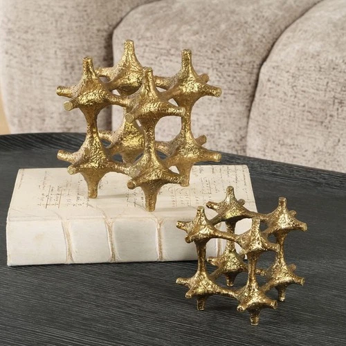 Uttermost 18314 Gilded Connection 6.5 X 6.5 inch Sculptures, Set of 2 - Picture 5 of 6