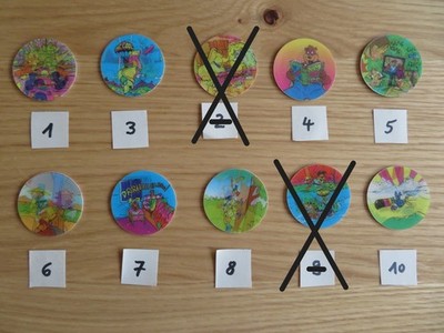 1x POG ''Kelloggs-coole Caps'', Chupa Chups, WAHL aus Nr. 1, 3-8 + 10, 90er Jahre