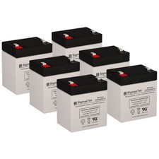 Set of 6 Sealed Lead Acid Batteries 12V 5Ah F1 by SigmasTek
