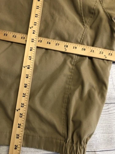 Nautica Jacket Mens Medium Khaki Bomber Zip Front Plaid Lined Logo image 11