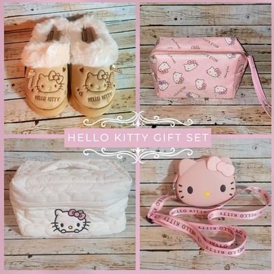 Hello Kitty Suede Womens House Slippers Size 6 US Valentine s Gift Set / Bundle