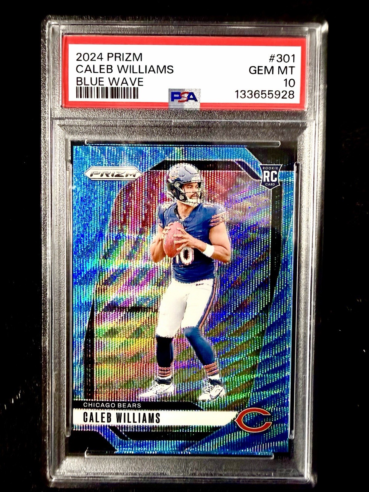 Caleb Williams Panini Prizm #301 Blue Wave