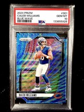 2024 Prizm Caleb Williams Blue Wave RC /230 #301 PSA 10 GEM MINT 🔥 Elite 💎🐐