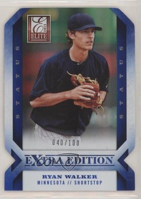 2013 Panini Elite Extra Edition Status Blue Die-Cut 40/100 Ryan Walker #7 11pj