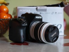 Pentax K-50 16.3 MP Digital SLR Camera Body  White 18-55MM Kit Lens TESTED