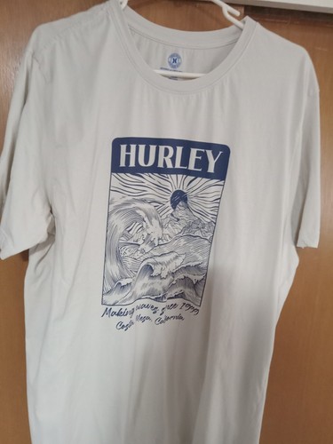 Hurley Shirt Mens XL Brown Used Graphic Short Sleeve Cotton Tee Since 1999 Costa