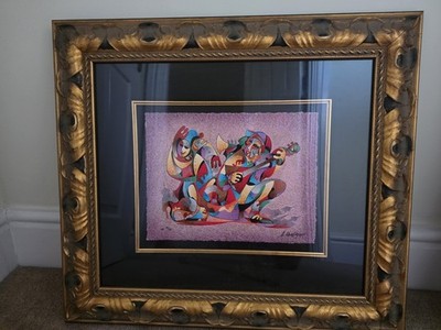 ''Dorflied'' von Anatole Krasnyansky Serigrafie