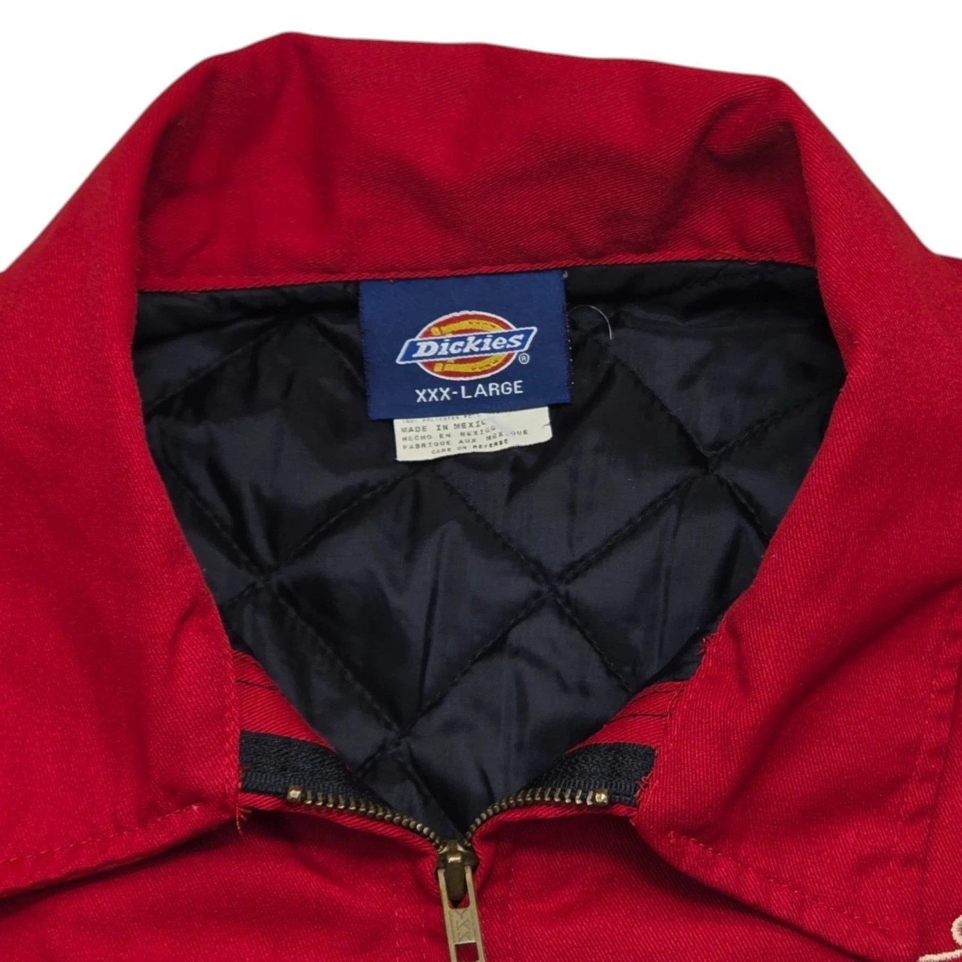 Dickies Mens 3XL Red Black Two Tone Quilted Lined Fire Call Work Jacket Notifier image 3