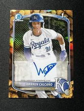 2025 Bowman Chrome Snack Pack Popcorn Auto Warren Calcano 2/5
