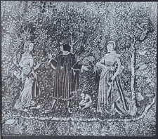 Hercules Between Vice & Virtue,  Early 16th c., Magic Lantern Glass Slide